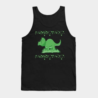 Shamrock dino st patricks day Tank Top